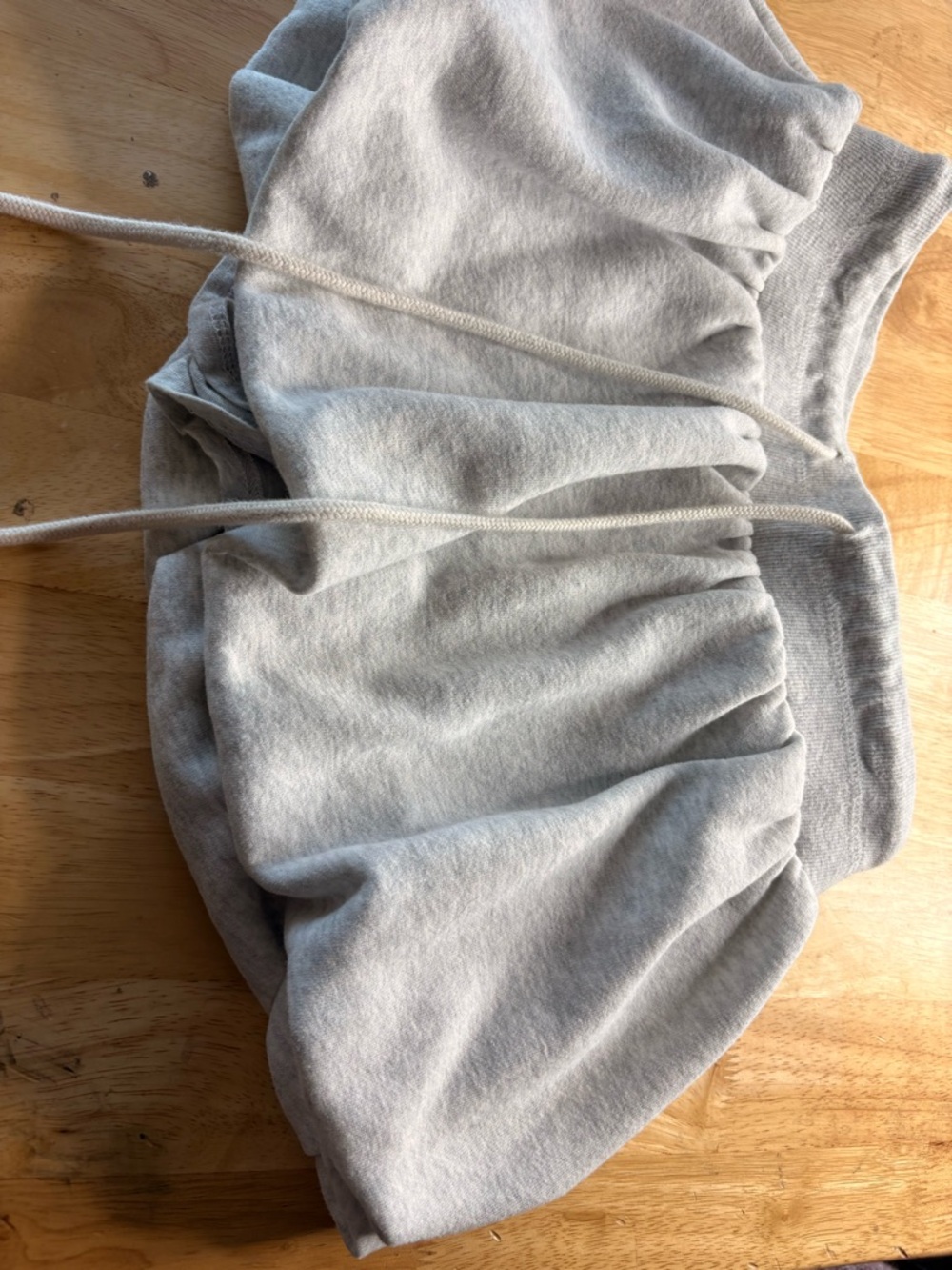 Urban outfitters bubble skirt. Neutral Light Gray Drawstring Sweatshirt